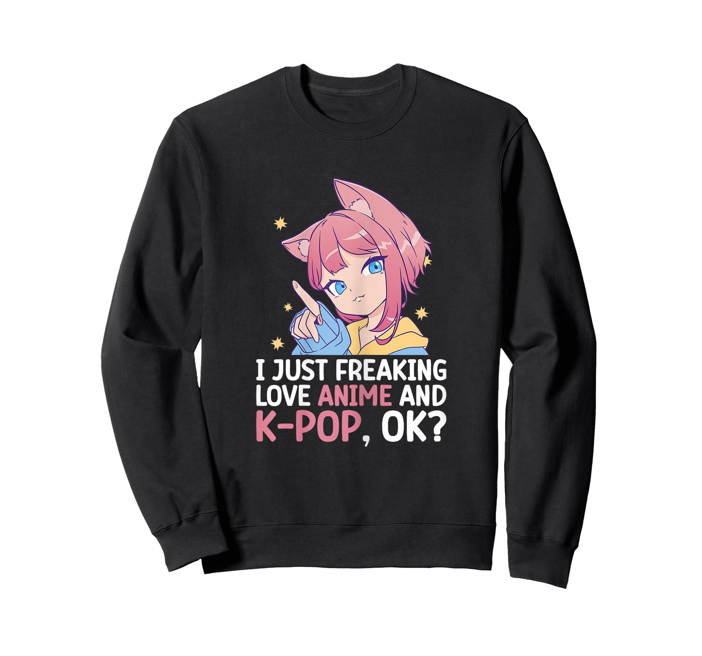 I Just Freaking Love Anime And K-Pop Kdrama Kpop Teen Girl T-Shirt