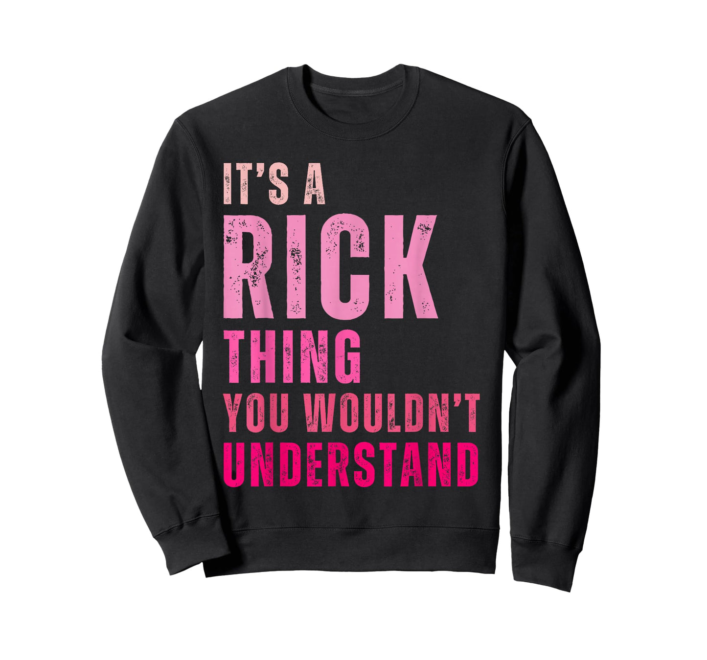 Rick Personalized Name Apparel It's A Rick Thing You Wouldn't Understand Vintage Unisex T-Shirt Black Small Short Sleeve