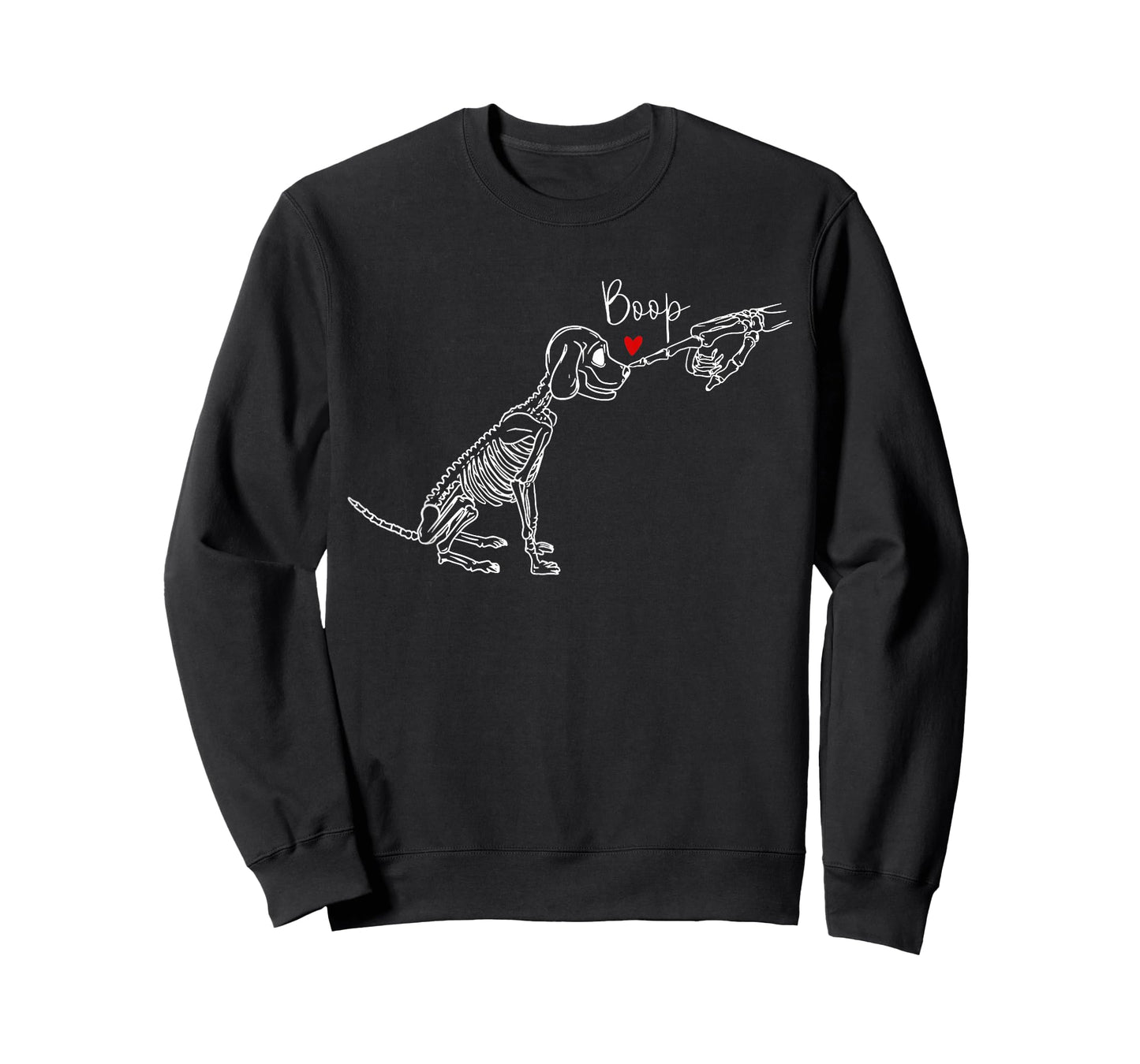 Dog Skeleton Boop Dog Funny Halloween Girl Men Women T-Shirt