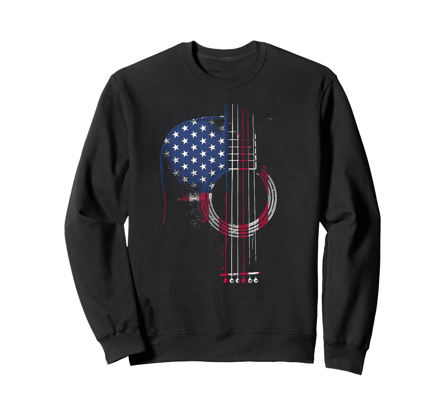 Funny Guitar America Flag Patriotic 4th Of July Women Men T-Shirt