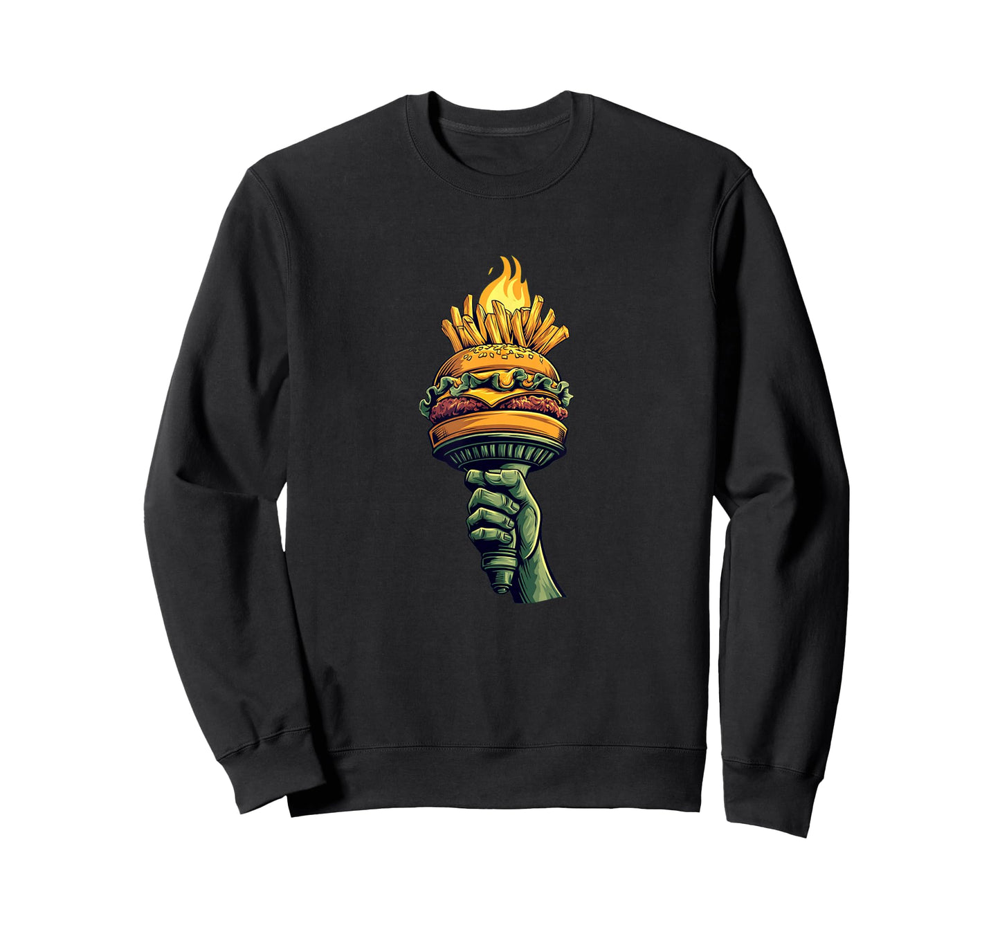 Burger and Fries Trophy in Flames for Boys and Girls T-Shirt