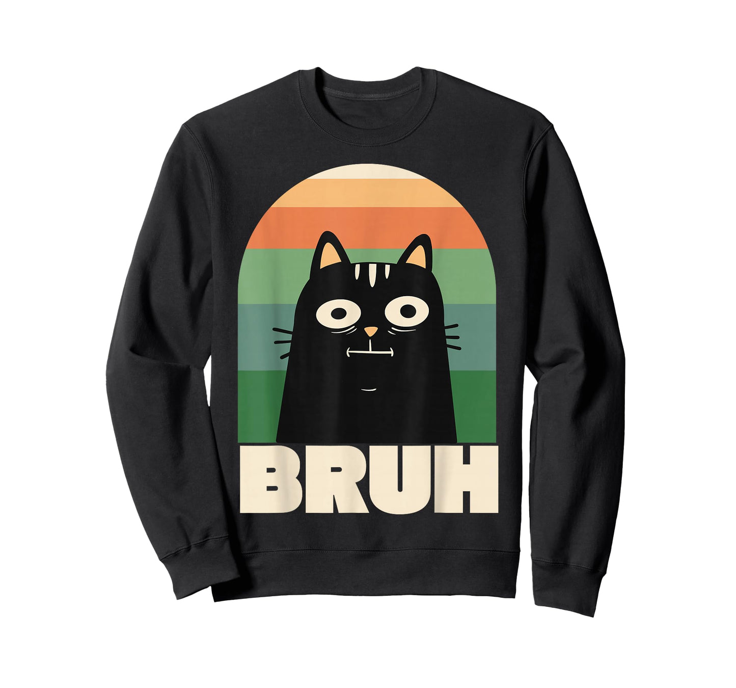 Retro Cat Bruh Meme, Sarcastic Pet Humor T-Shirt