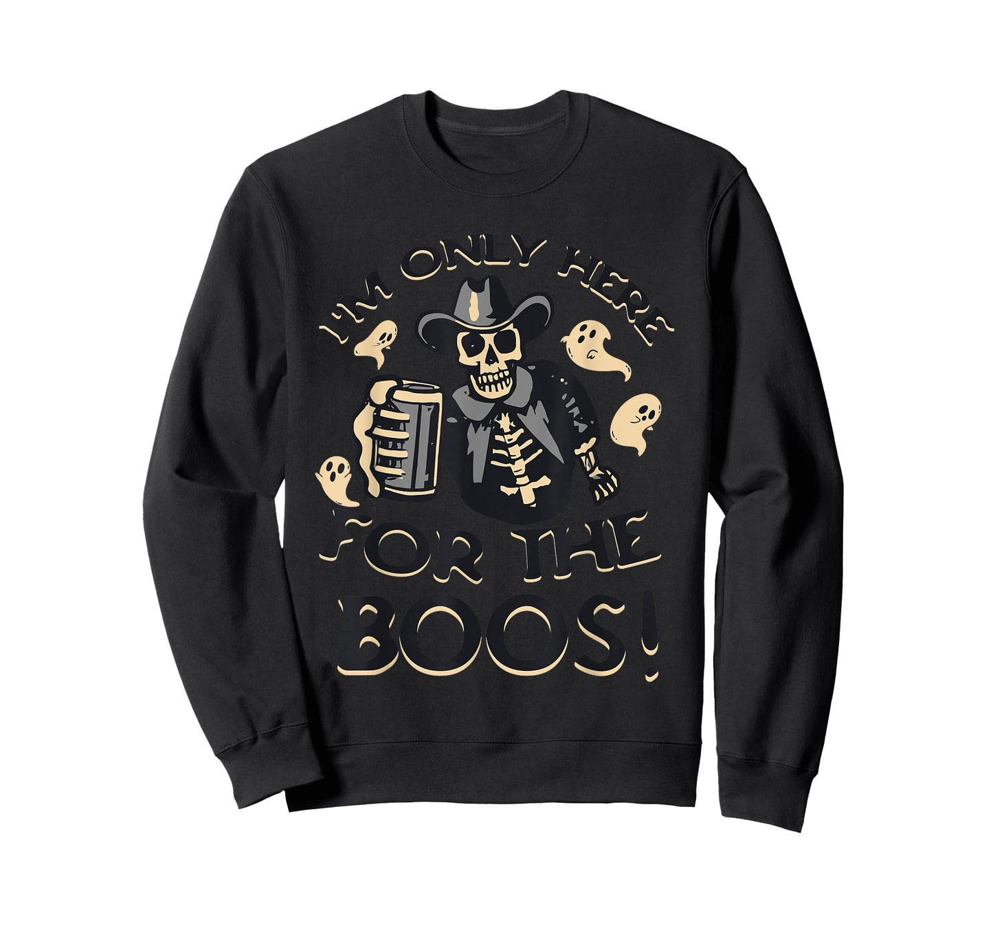 Funny Halloween Western Cowboy Only Here for the BOOS! T-Shirt