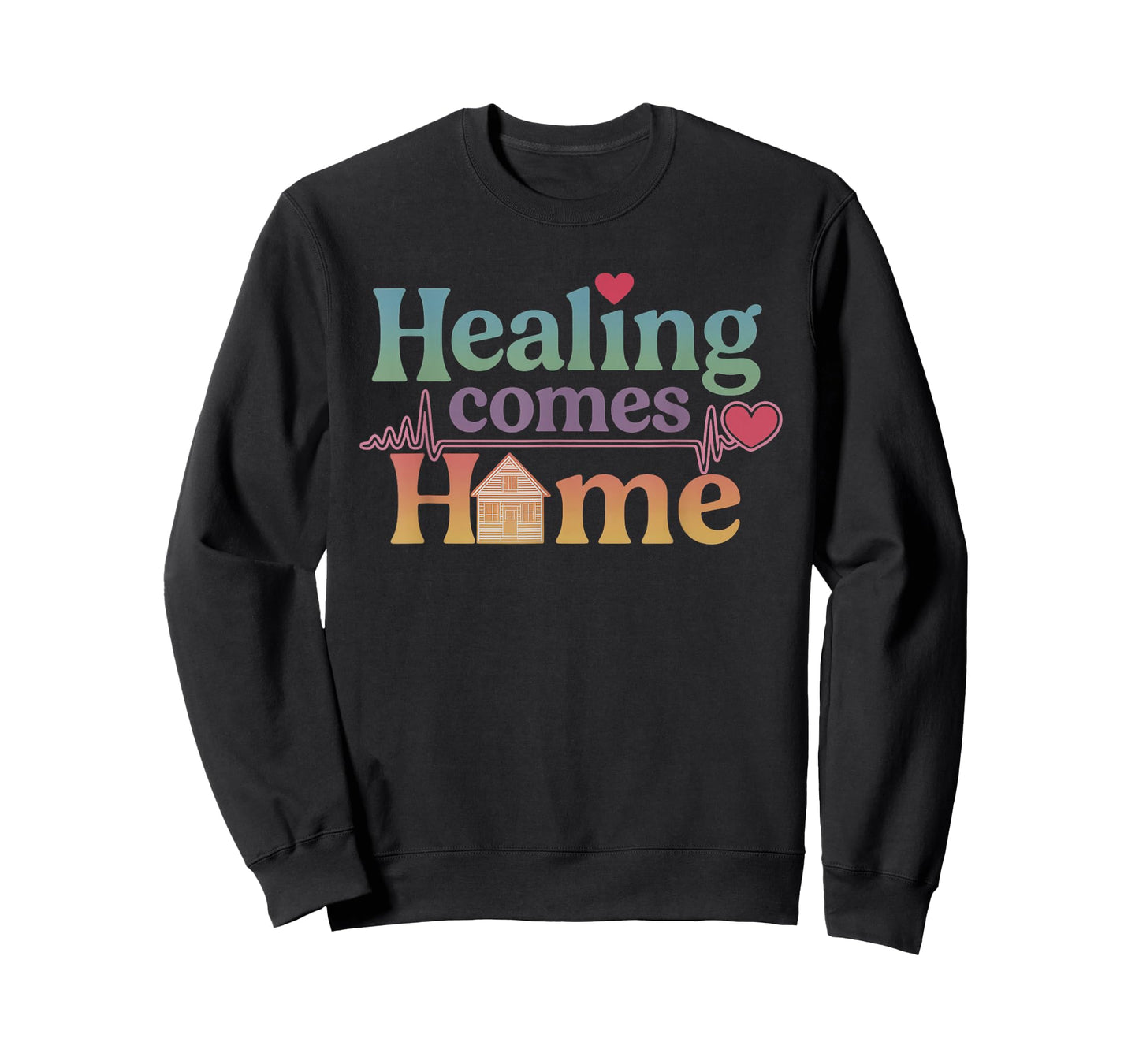 Homecare Nurse Healing Comes Home Cute Heartbeat T-Shirt