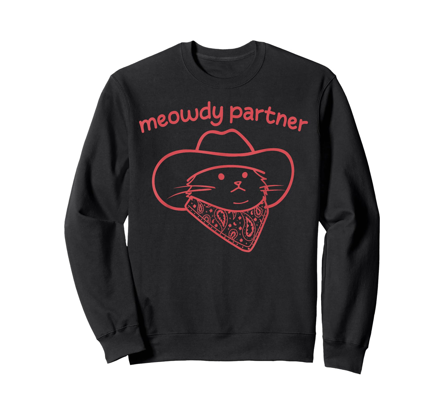 Meowdy Partner Cat Cowboy Hat Country Western Design T-Shirt