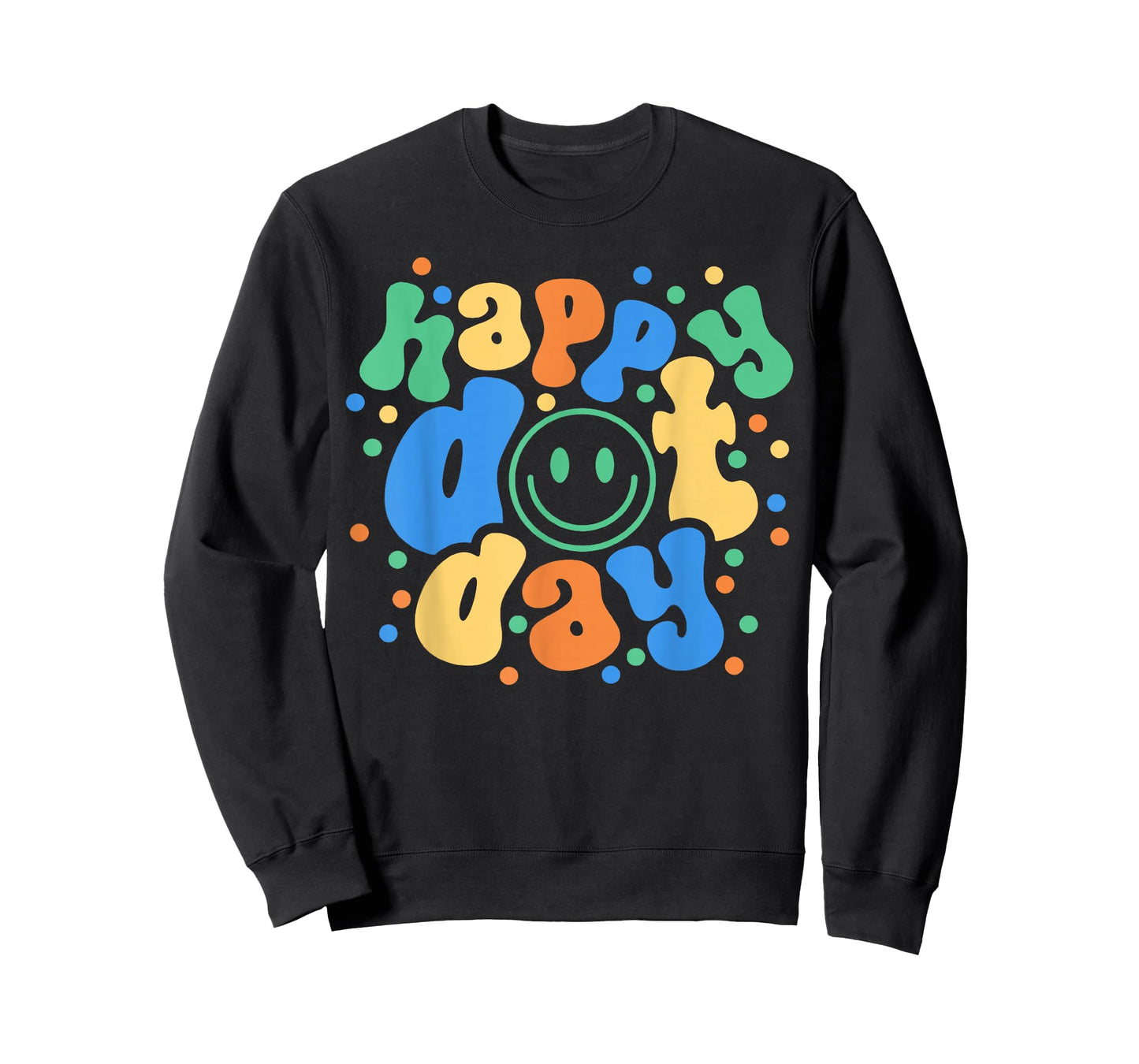Happy Dot Day 2025 Colorful Polka Dot Groovy Teacher Kids T-Shirt