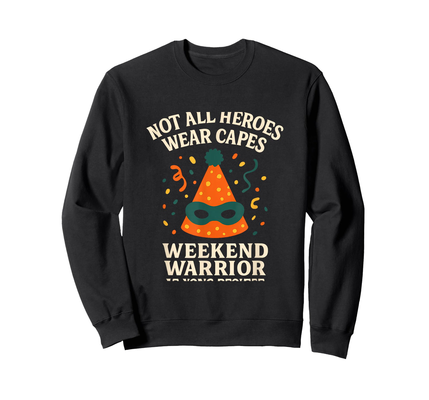 Weekend Warrior Superhero Party Graphic Print T-Shirt