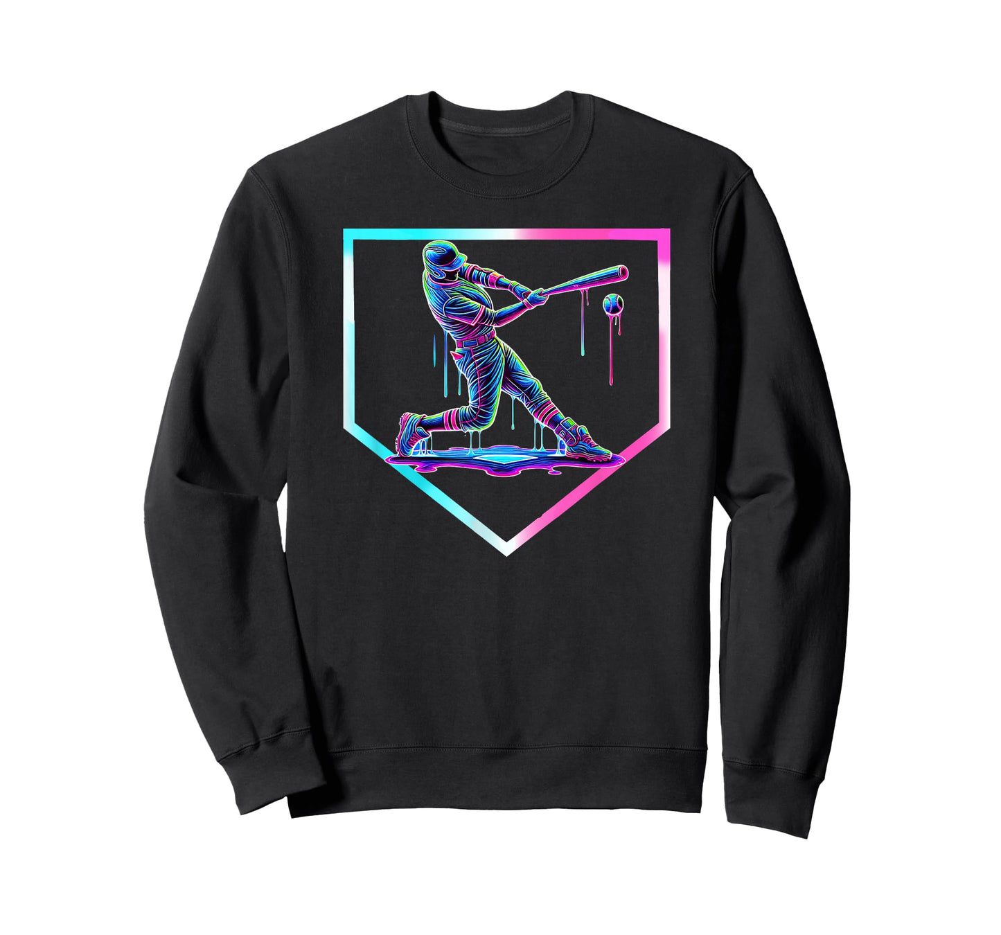 Baseball Drip Ice Cream Baseball Home Plate Boys Baseball T-Shirt