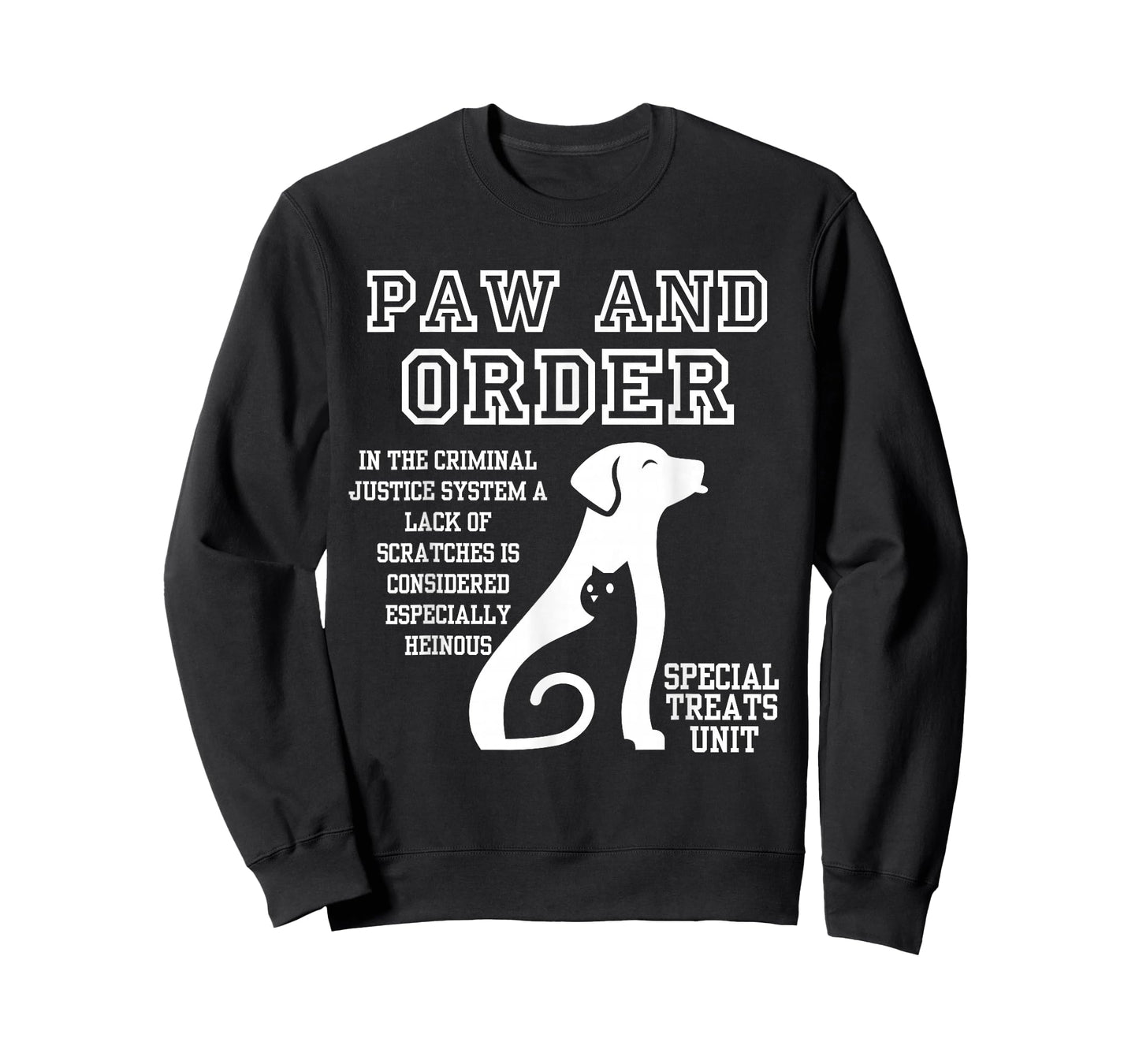 Paw and Order Special Treats Unit Cat and Dog Men Women T-Shirt
