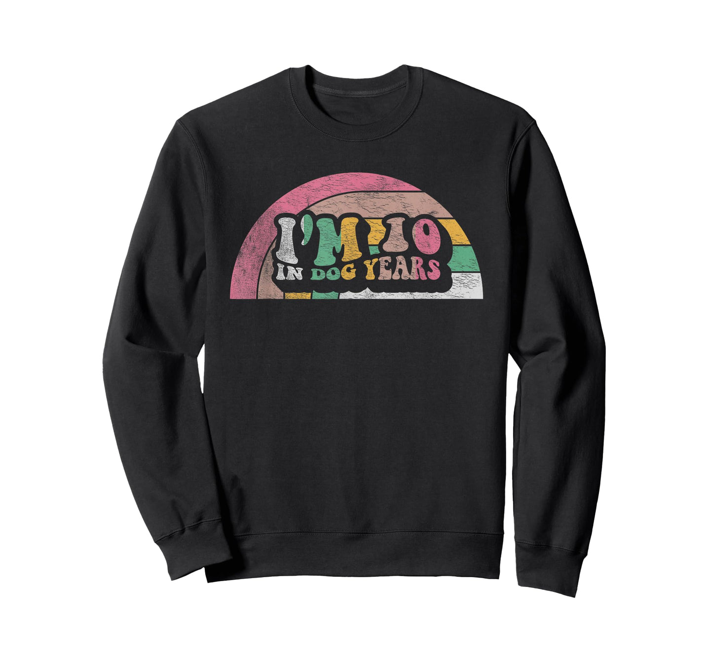 Retro Vintage I'm 10 In Dog Years Funny 70th Birthday Gift T-Shirt