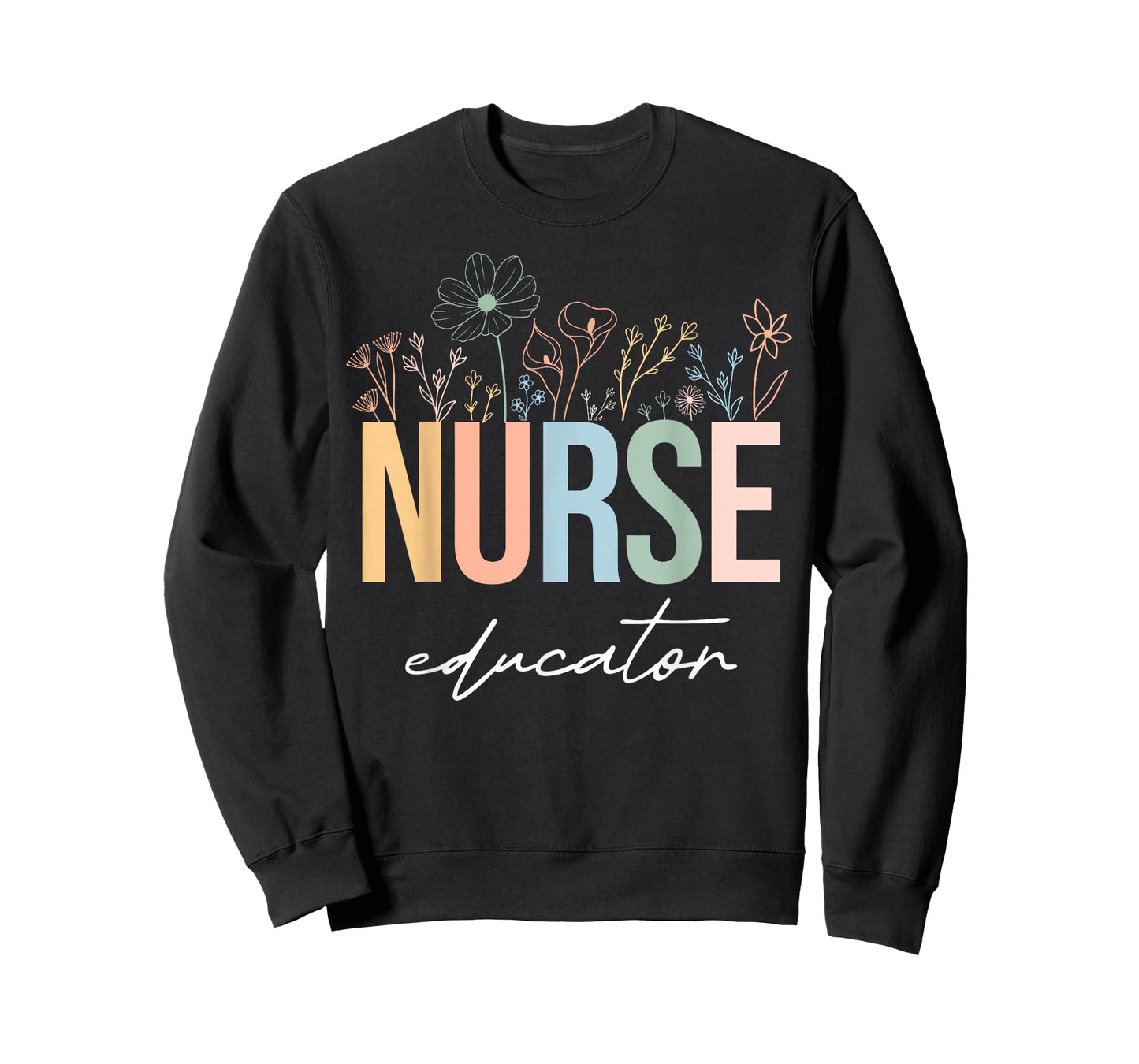 Wildflower Nurse Educator Nursing School Instructor Floral T-Shirt