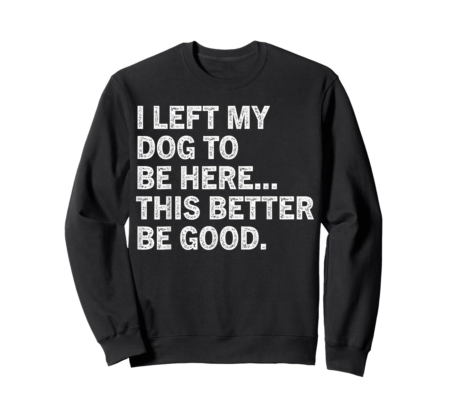 I Left My Dog To Be Here This Better Be Good Funny T-Shirt