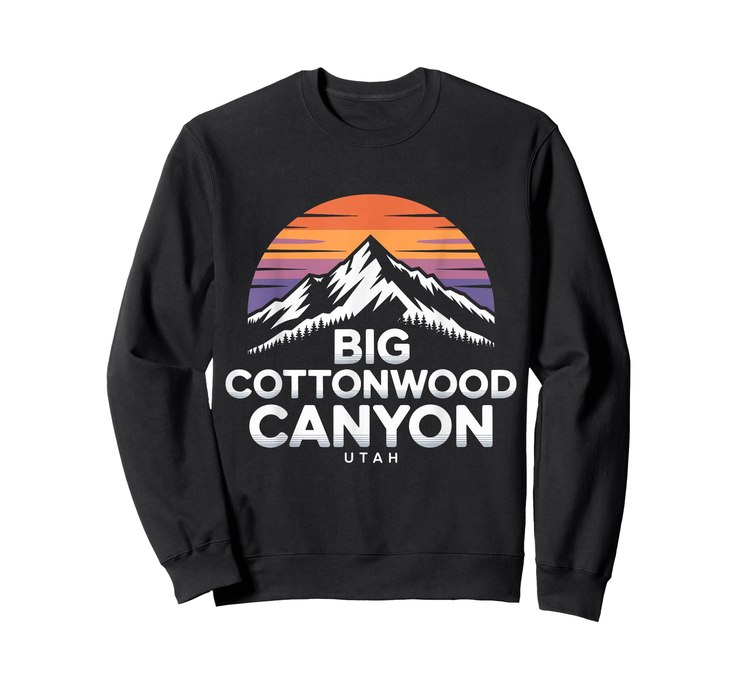 Big Cottonwood Canyon Utah Logo Wasatch Mountain Sunset T-Shirt