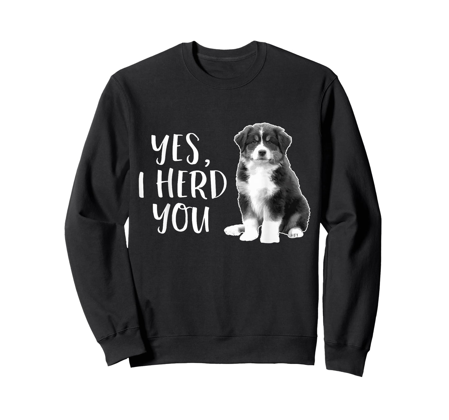 Australian Shepherd Herding Dog Funny I Herd You Mom Dad T-Shirt Small