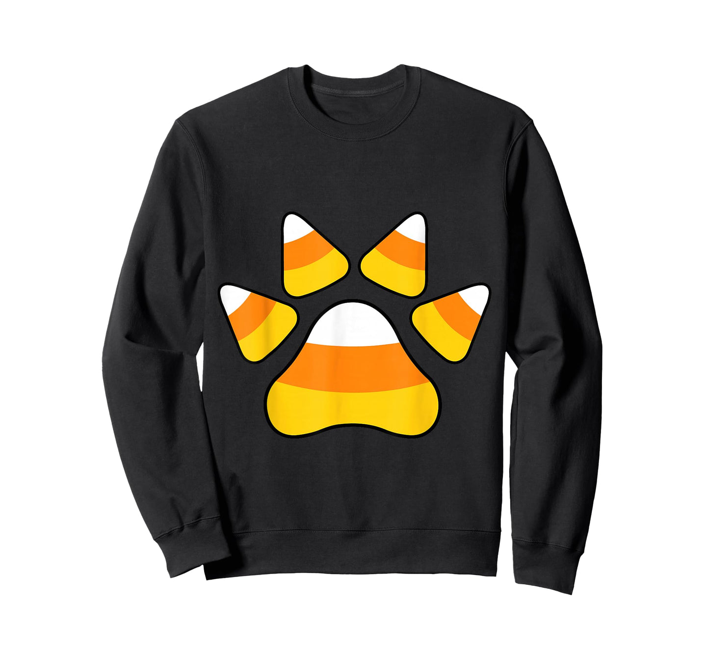 Halloween Candy Corn Paw Print T-Shirt For Animal Lovers T-Shirt