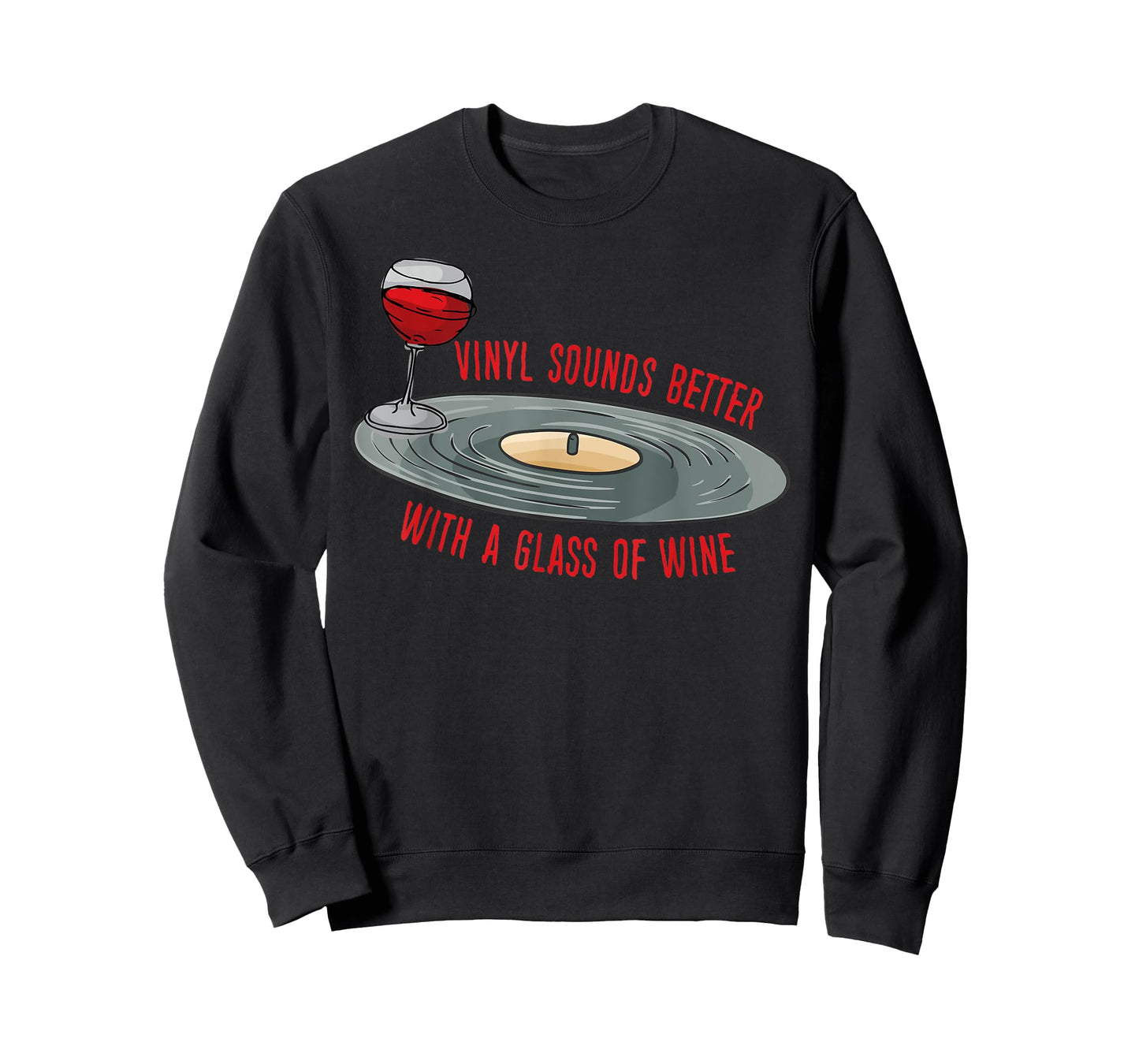 Vinyl Records Lover Retro Music Vinyl Collectors Wine Lover T-Shirt
