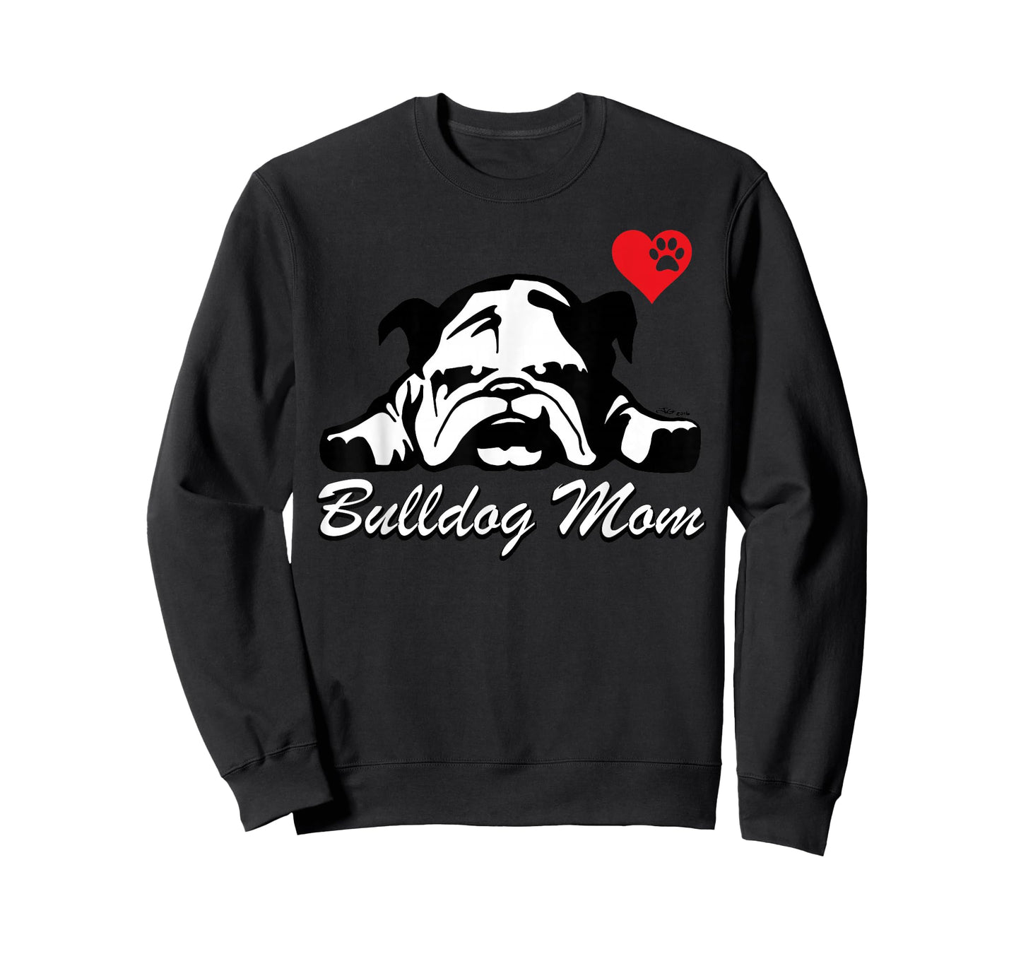 Womens I LOVE MY BULLDOG MOM Design English Bulldog Mom Gift T-Shirt