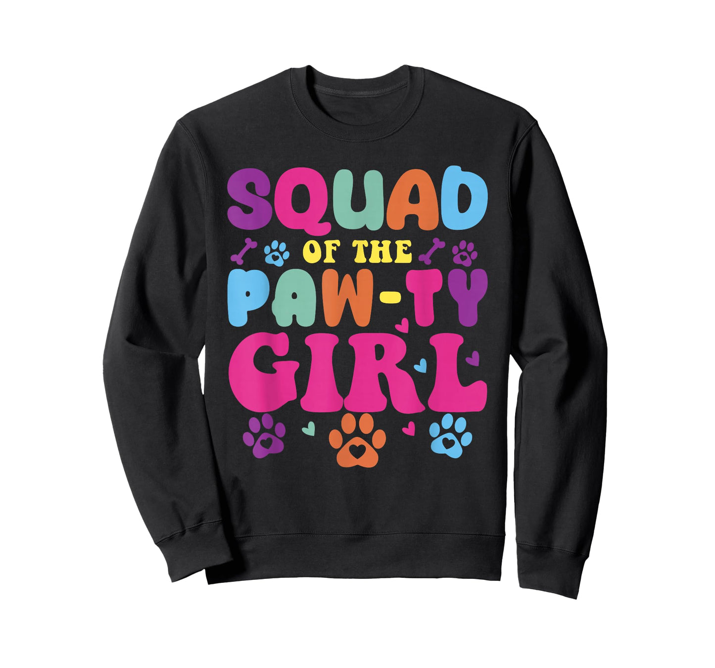 Squad of The Paw-Ty Girl Birthday Family Matching Party T-Shirt