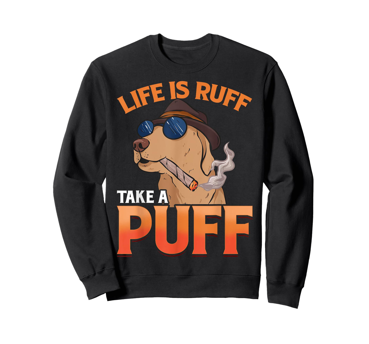 Marijuana Dog Smoking Joint Weed Life Is Ruff Take A Puff T-Shirt