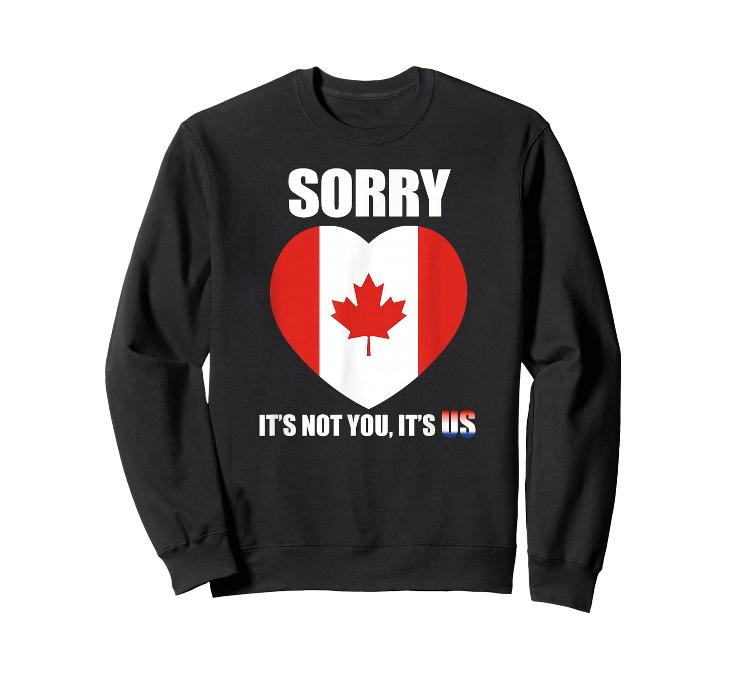 Funny Canada Sorry Apology Maple Leaf Heart Design T-Shirt