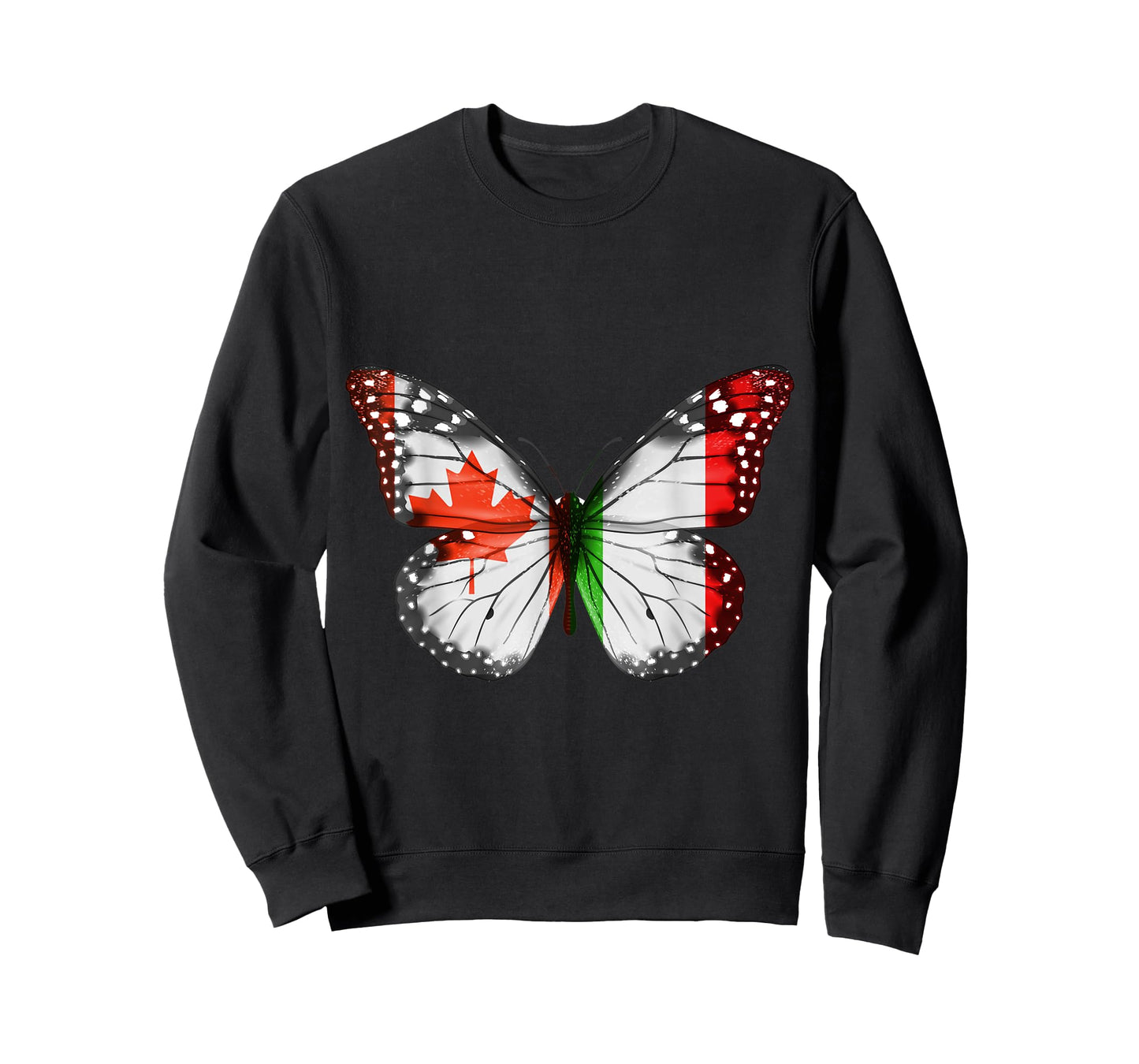 Canadian Italian Flag Butterfly T-Shirt