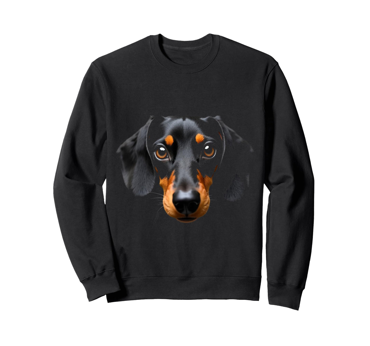 Black Dachshund Dog Wiener Face T-Shirt