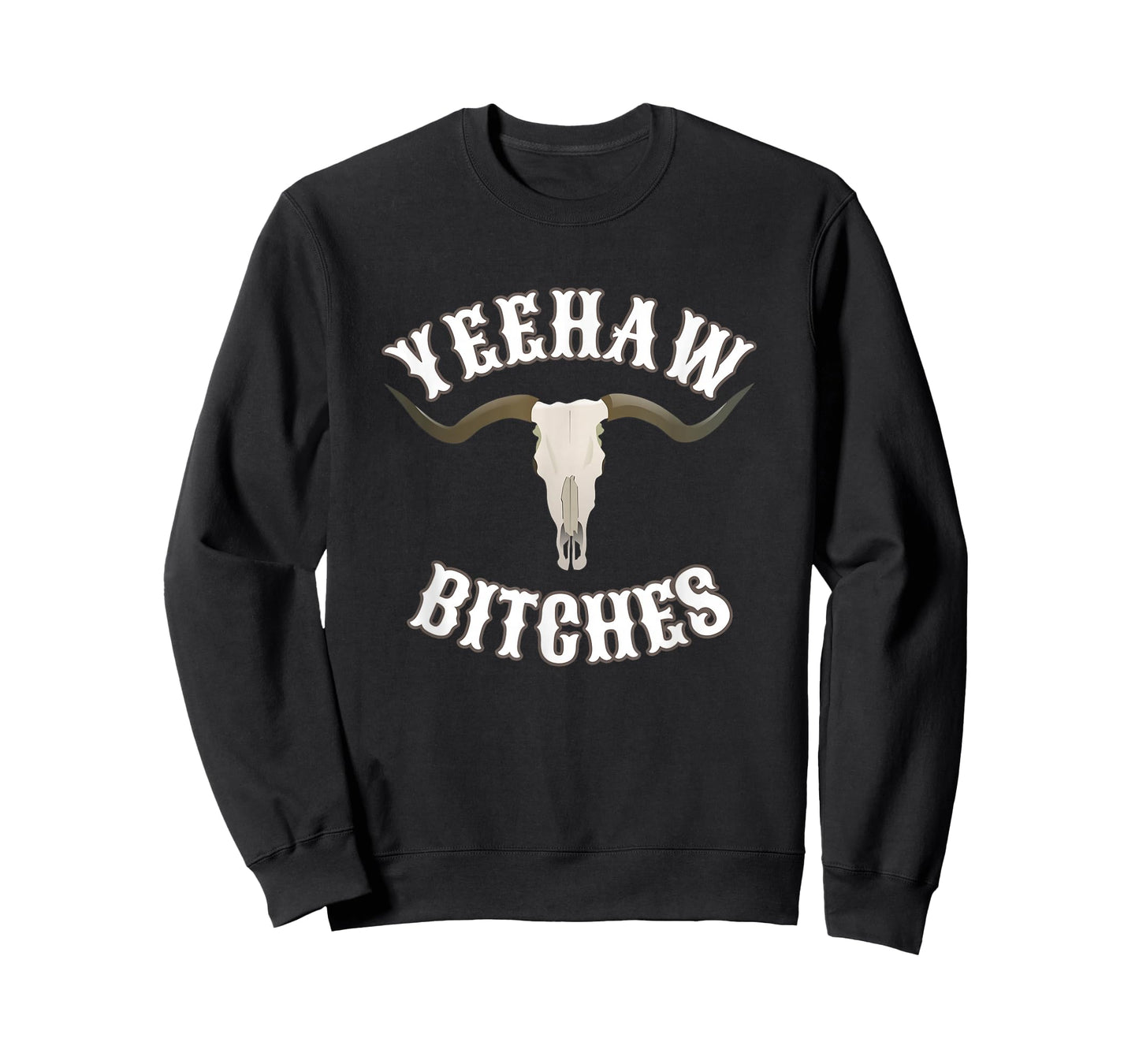 Country Skull Western Yeehaw Bitches T-Shirt