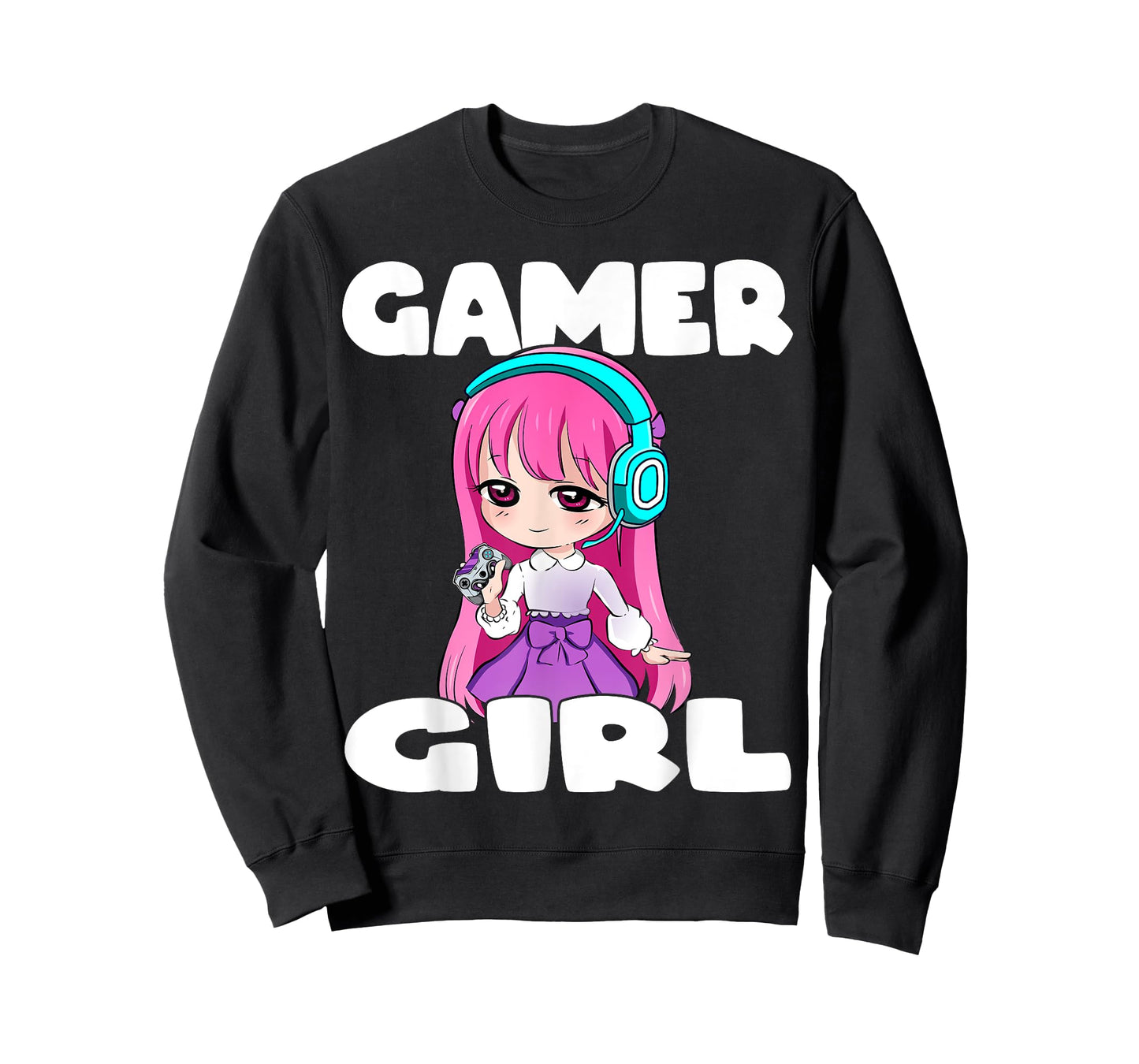 Gamer Girl Anime and Gaming Chibi Graphic Video Games T-Shirt