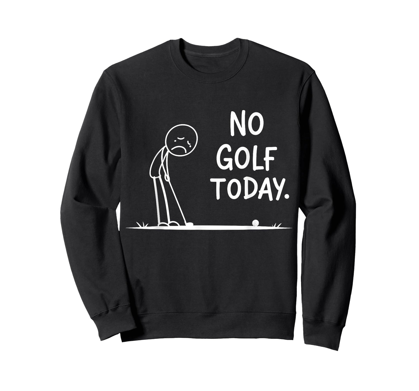 No Golf Today Stickman Design for Golf Lovers and Golfer T-Shirt