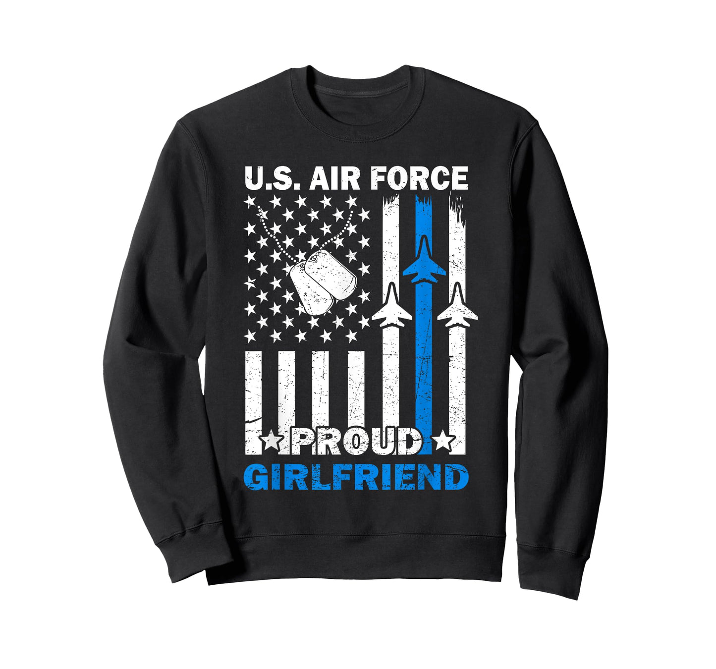 US Air Force USAF Veteran Proud Girlfriend Family Matching T-Shirt
