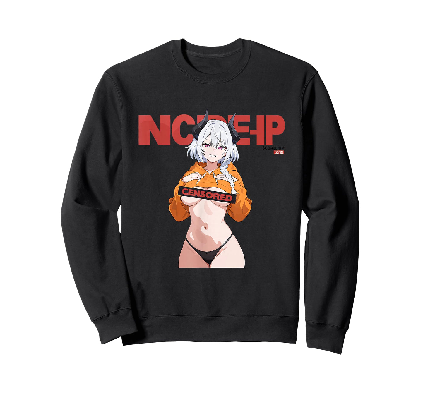 Waifu Sexy Anime Girl Horns Japanese Retro Art T-Shirt