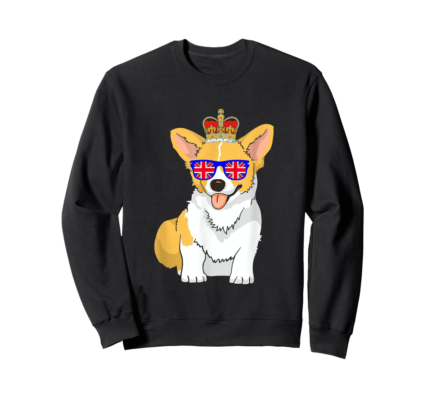 Corgi Dog Queen Elizabeth II Sunglasses British Crown T-Shirt