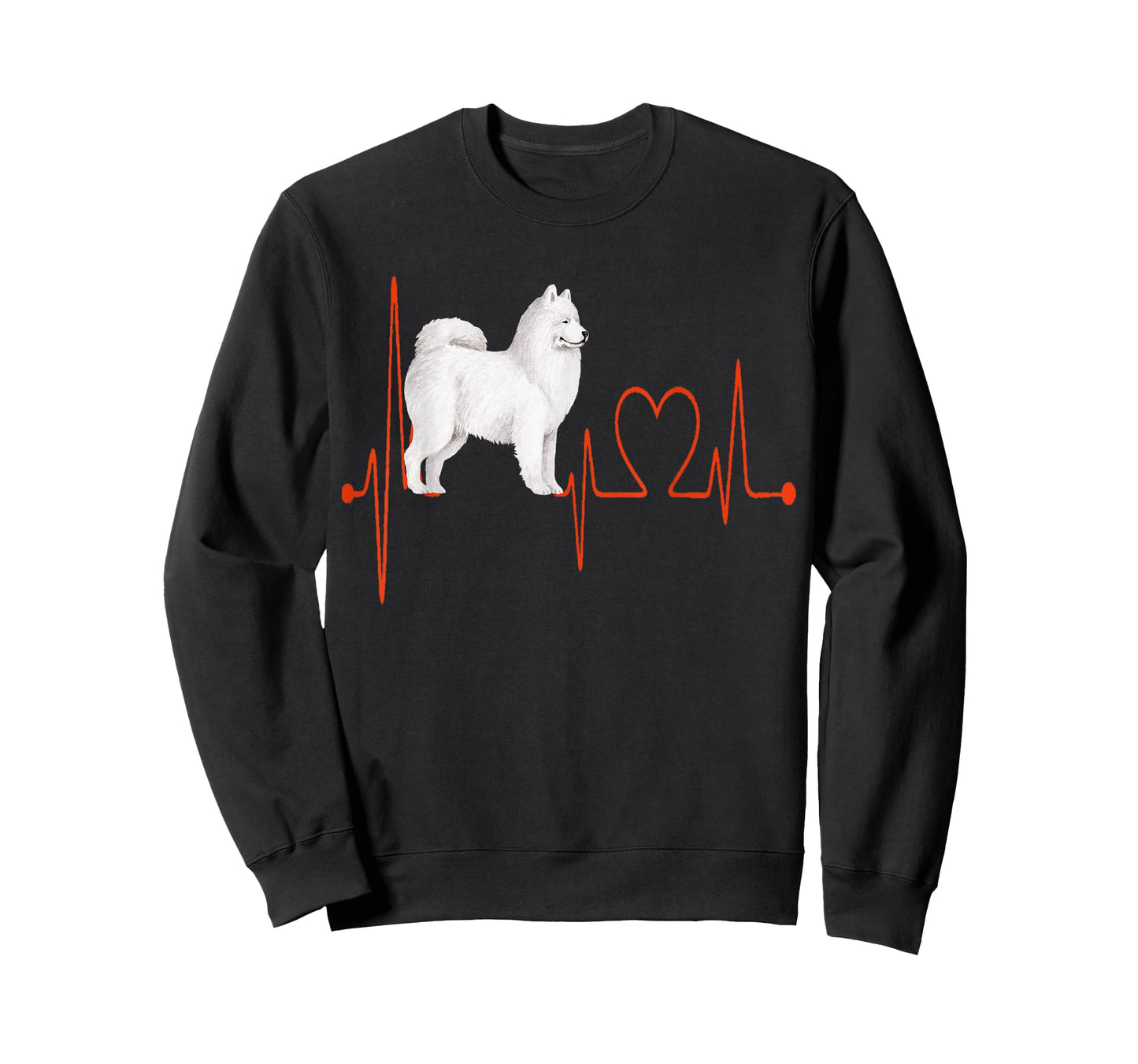 Samoyed Russian Dog Heartbeat EKG My Dogs Are My Cardio T-Shirt