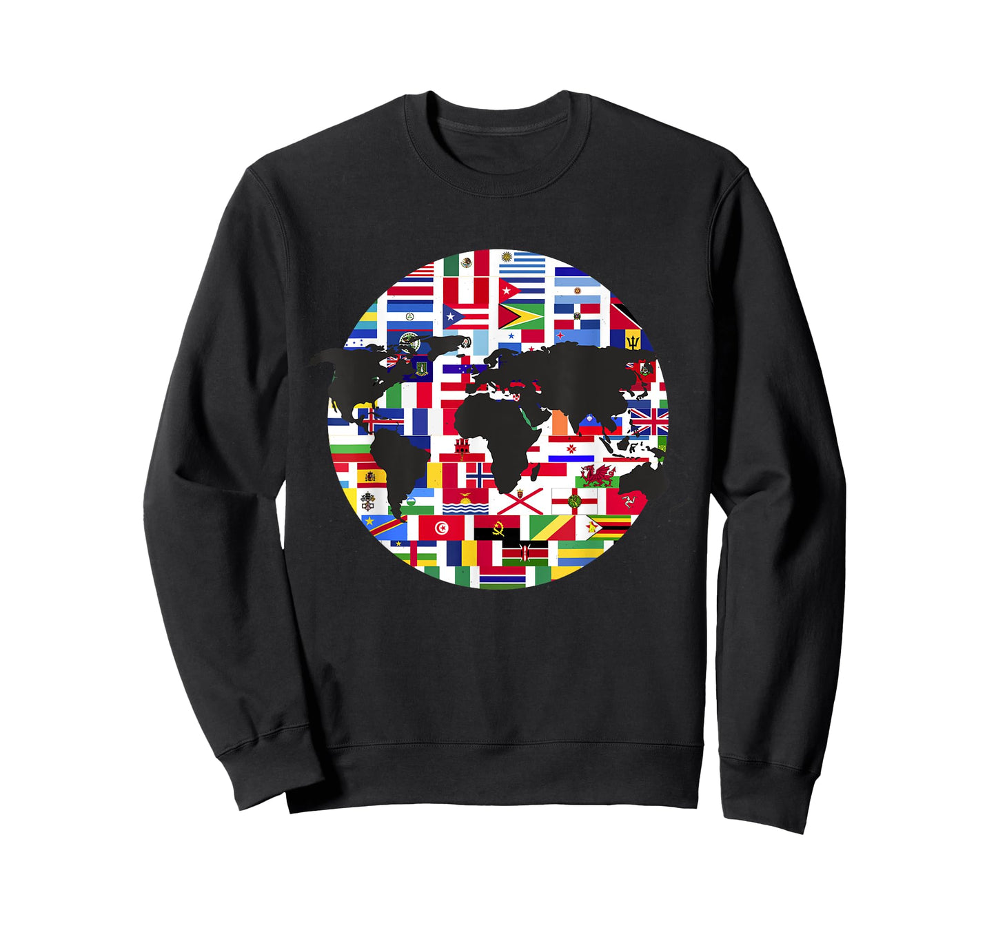 World Map International Country Flags Traveling World Flags T-Shirt