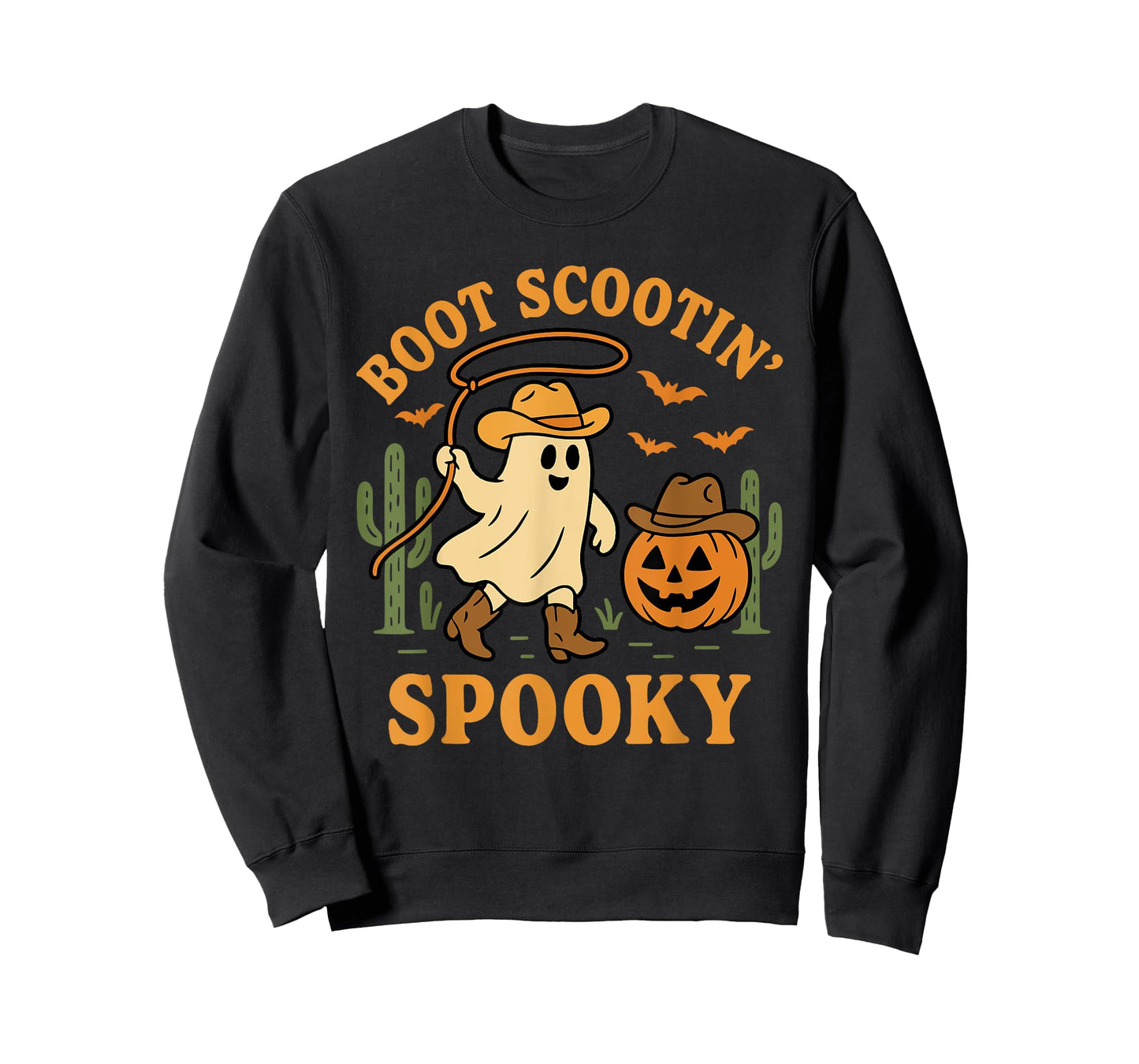 Boot Scootin' Spooky Retro Cowgirl Ghost Halloween T-Shirt