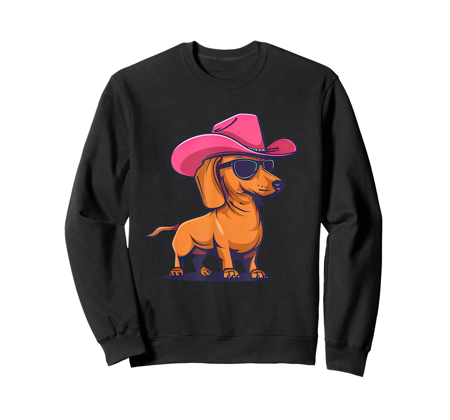 Cute Dachshund Pink Cowboy Hat Wiener Sausage Dog Puppy T-Shirt