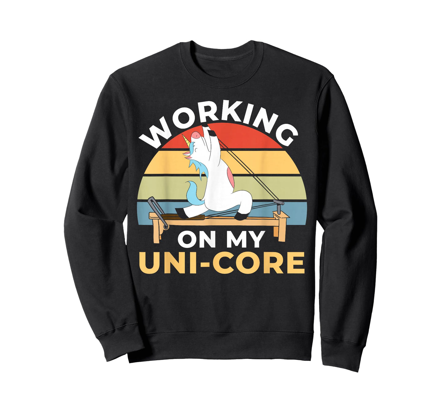 Pilates Unicorn Working On My Uni-Core Cute Pilates T-Shirt