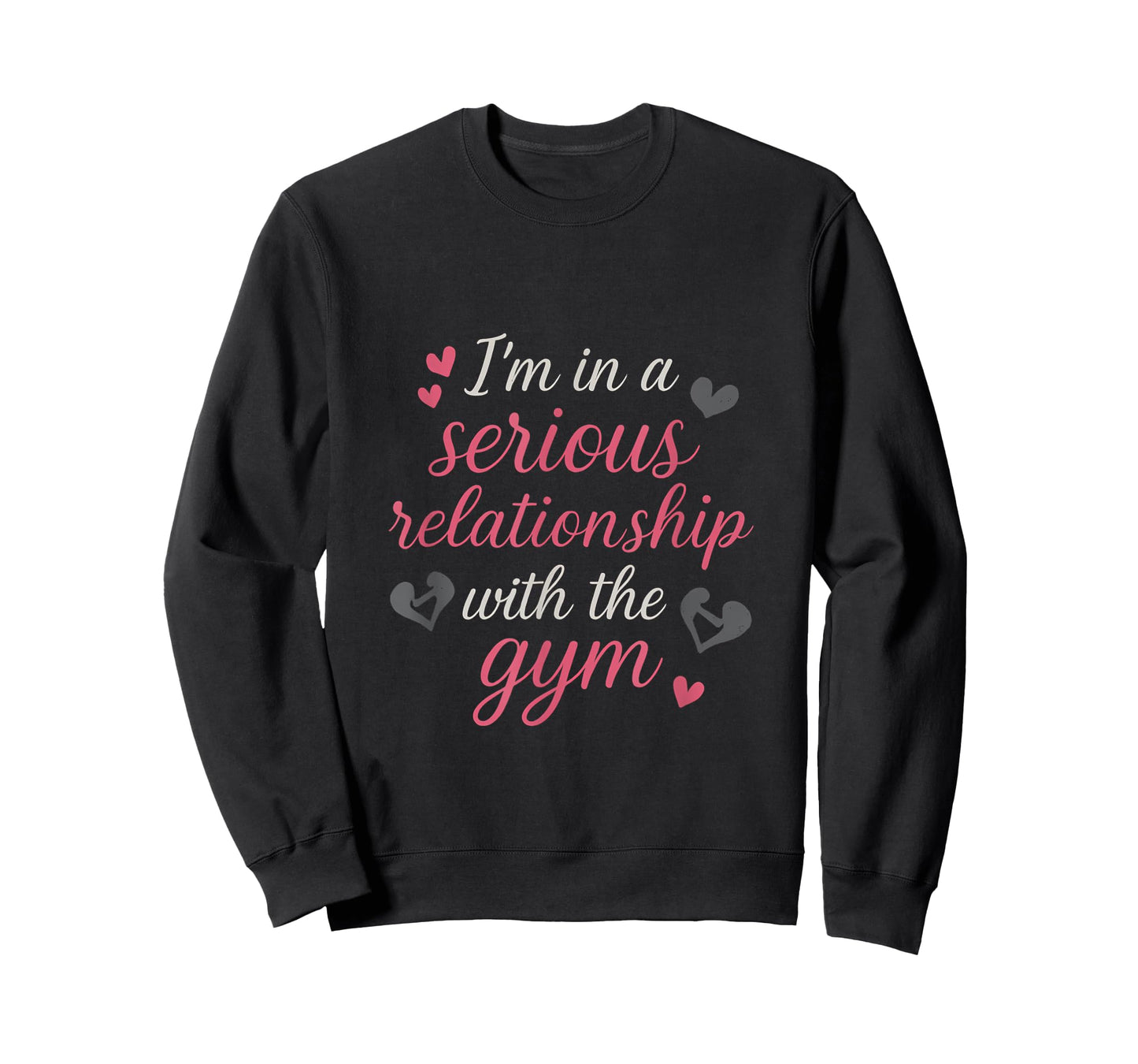 Serious Gym Romance Heart Dumbbell Relationship Graphic T-Shirt