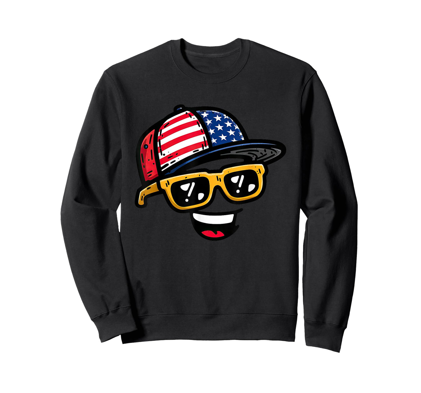 Awesome USA Cap and Smiling Costume for Adults and Kids T-Shirt