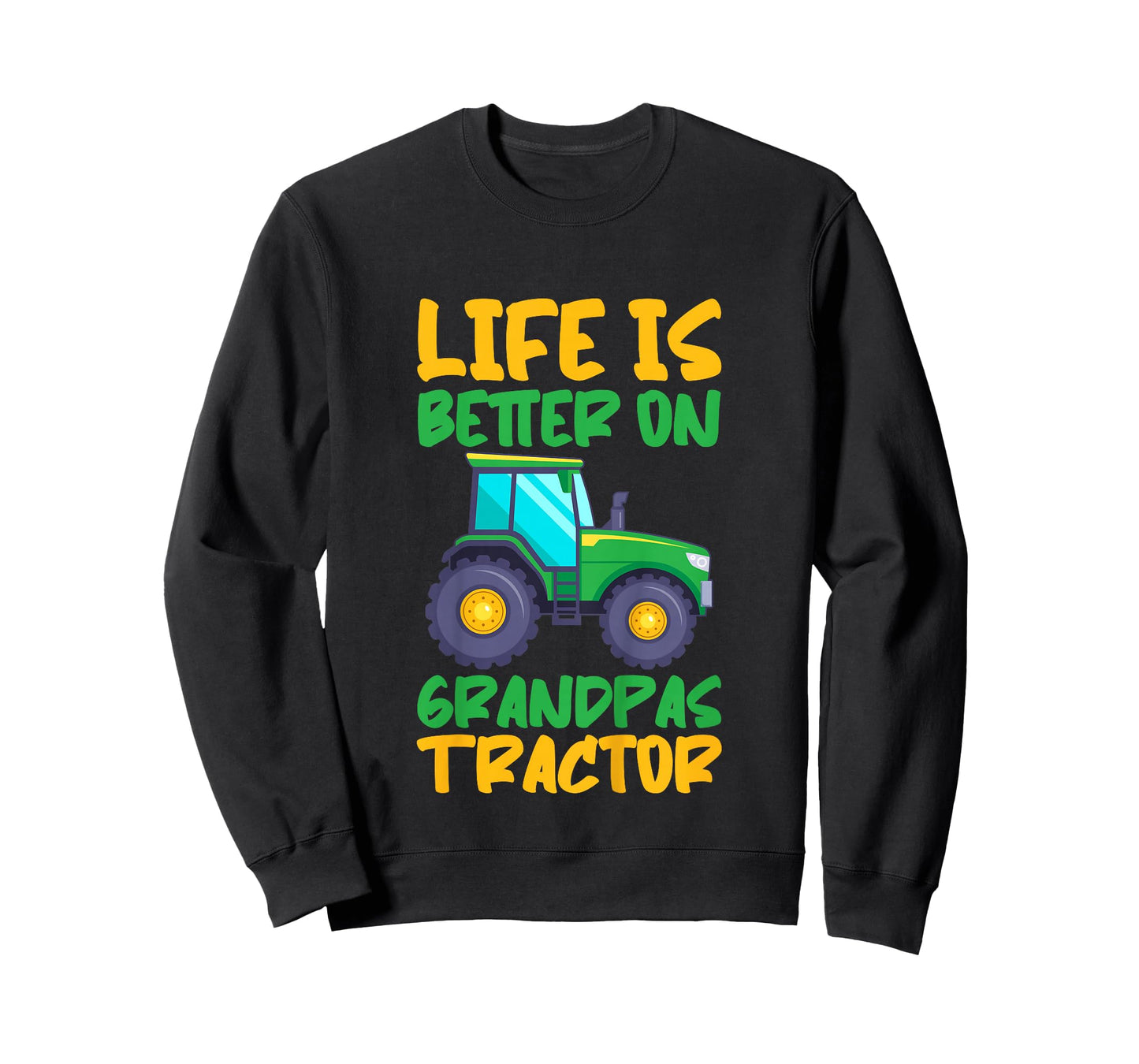 Young Farmer Funny Tractor Boy On Grandpas Tractor T-Shirt