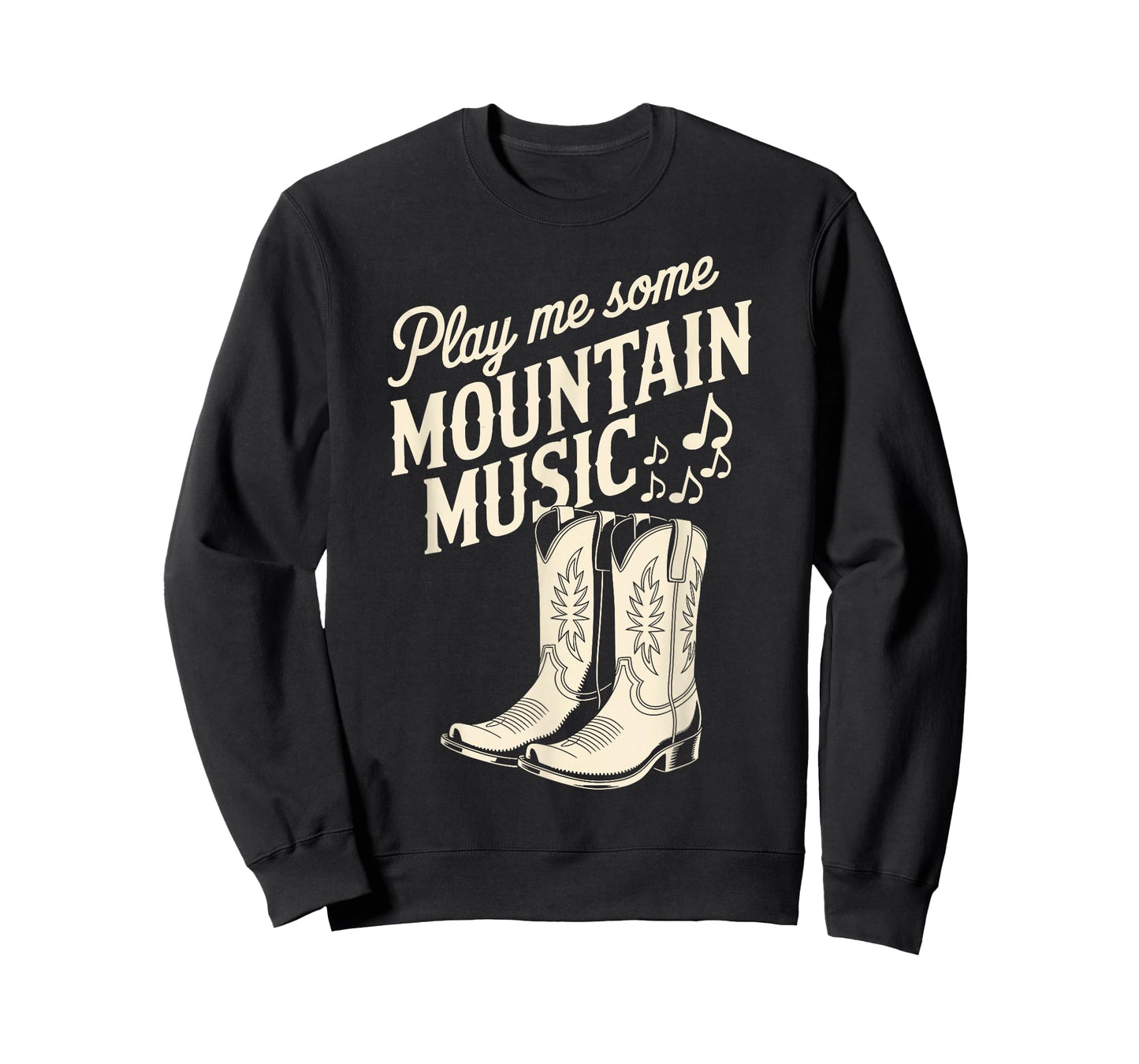 Play Me Some Mountain Music Retro Country Western T-Shirt