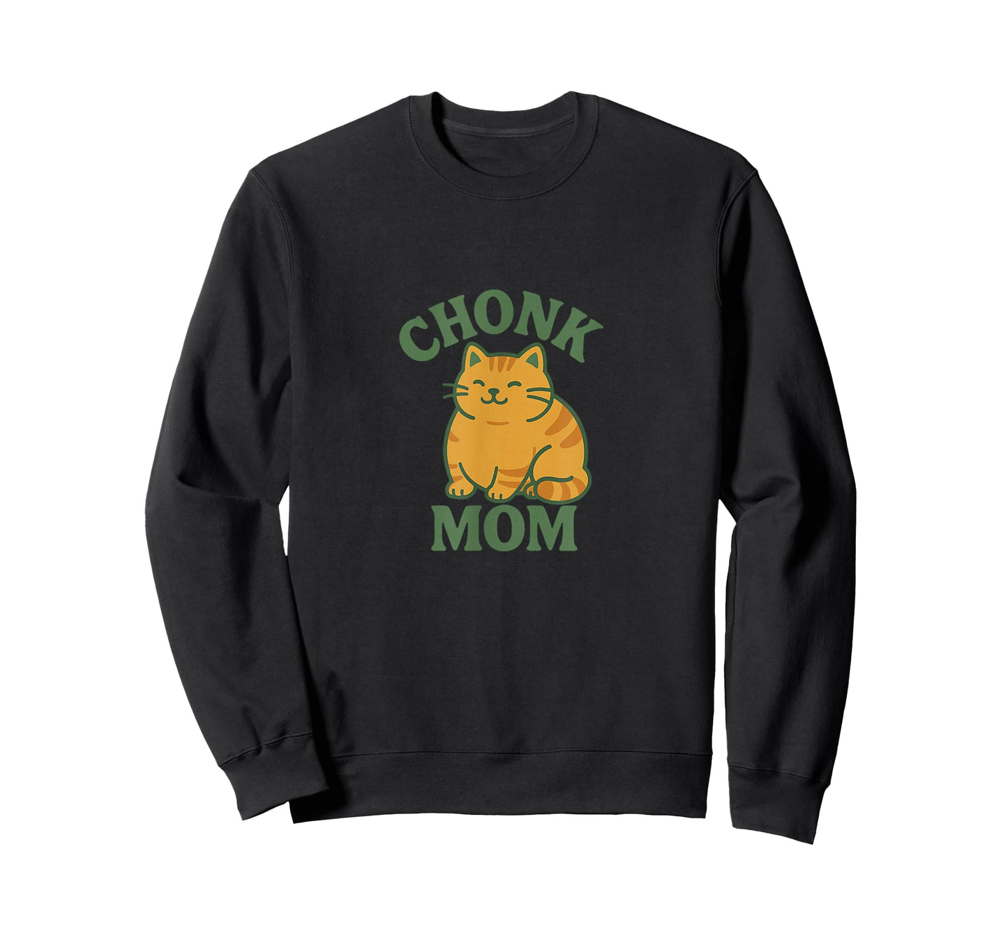Orange Cat Chonk Mom Funny Cute Chubby Ginger Cats T-Shirt