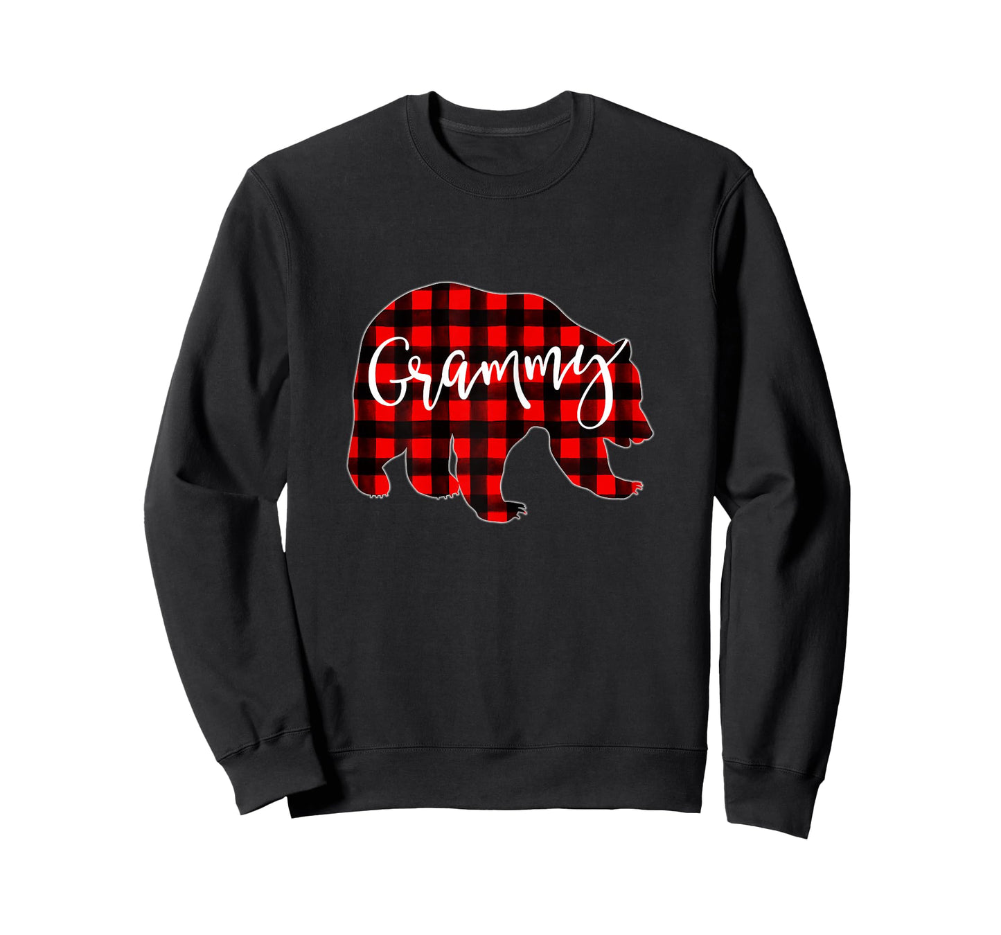 Red Plaid Grammy Bear Matching Family Christmas Eve Buffalo T-Shirt
