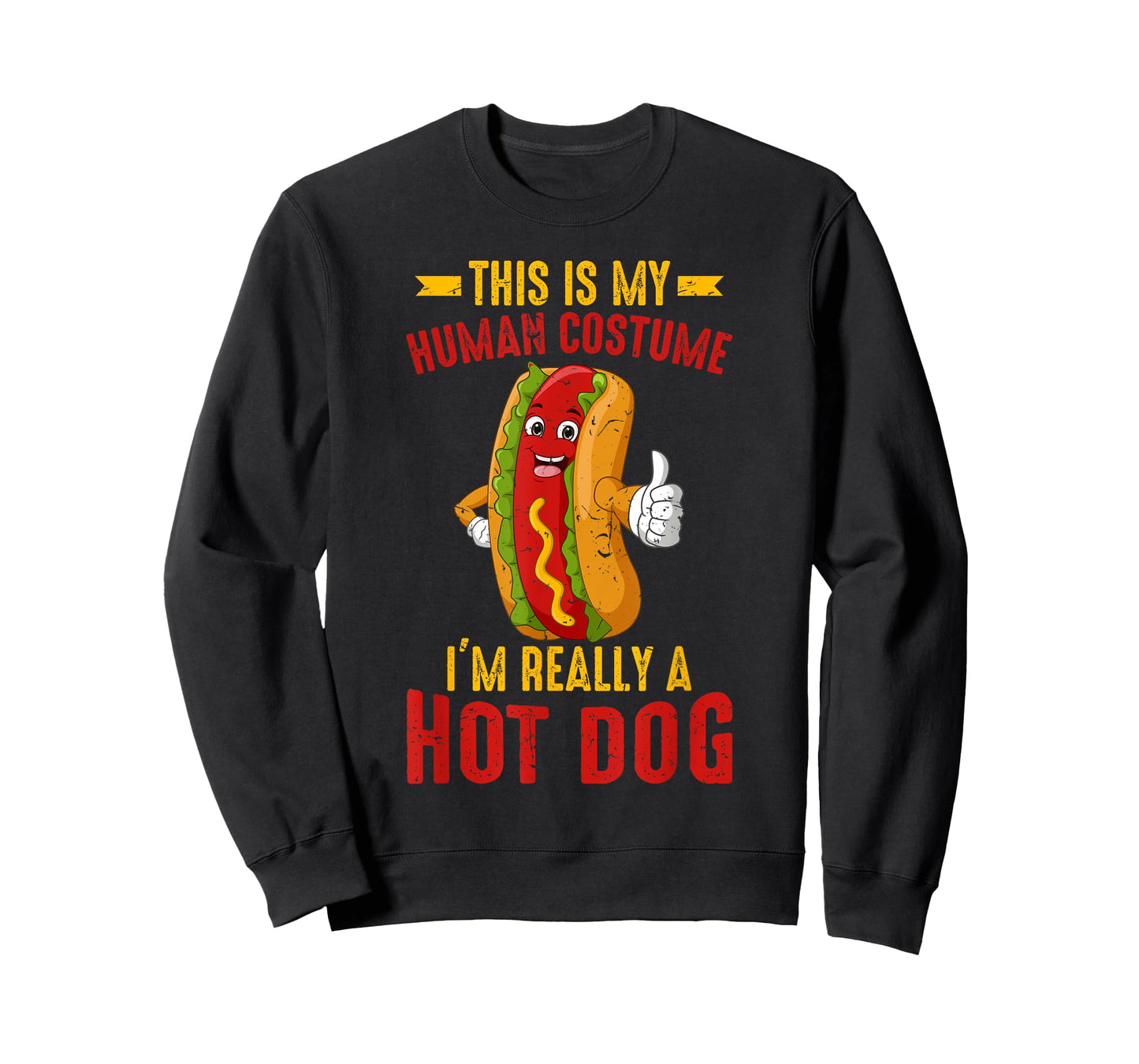 Sausage Hot Dog Human Costume I'm Really A Hot Dog Funny T-Shirt