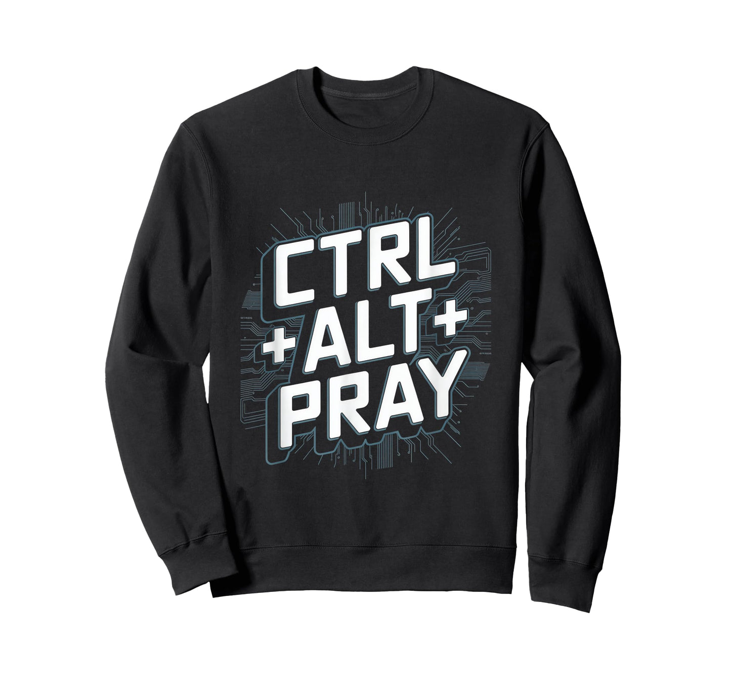 Christian Ctrl Alt Pray Tech Theme T-Shirt