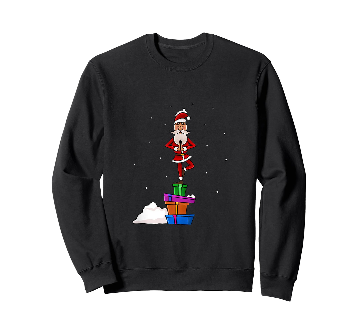 Funny Christmas Santa Claus Meditating Yoga Lover Teacher T-Shirt for Men Women