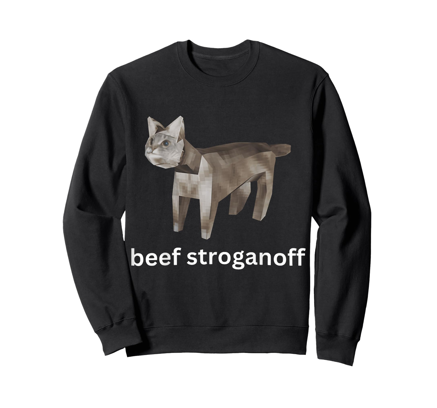 Vintage Beef Stroganoff Cat & FUNNY Meme Cat Men Women Kids T-Shirt