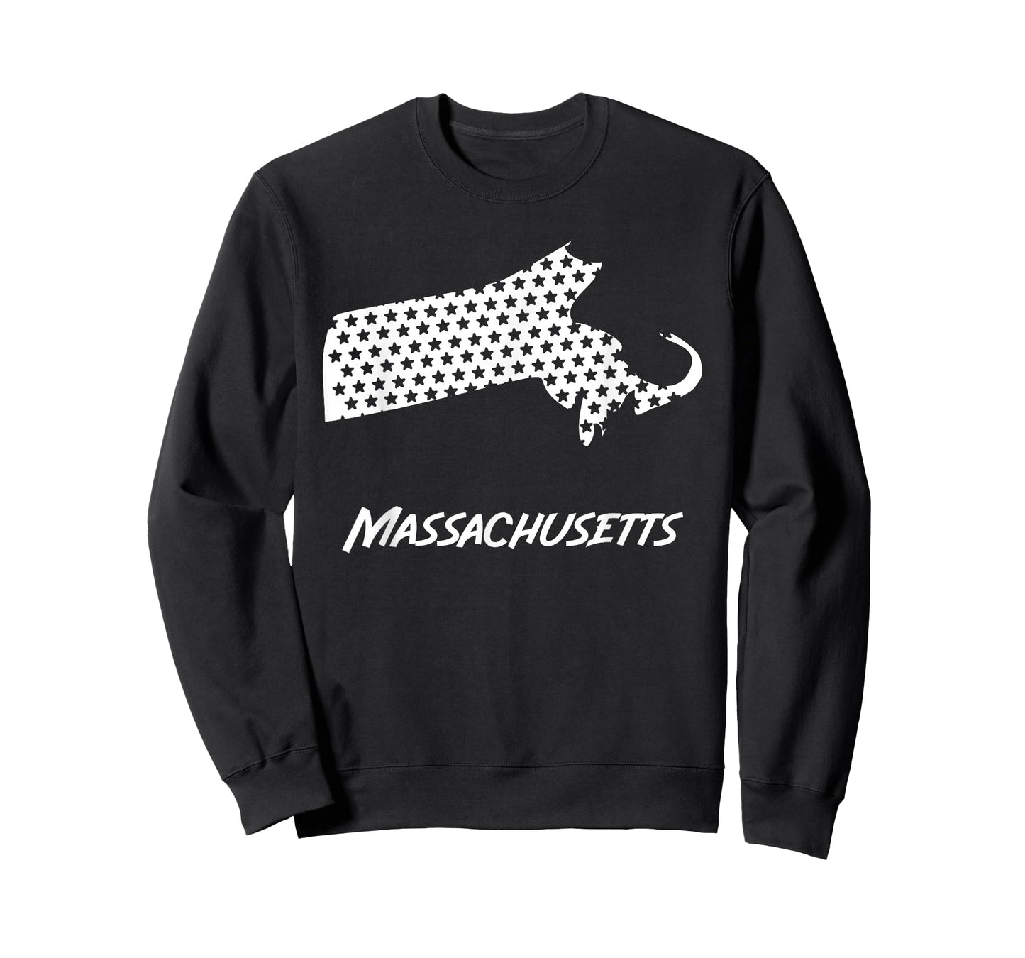 Massachusetts USA State Outline Stars Vintage Retro Design T-Shirt