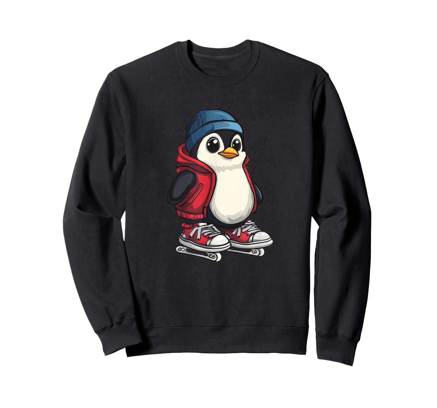 Funny Penguin Glides in Winter for Skater Lovers T-Shirt