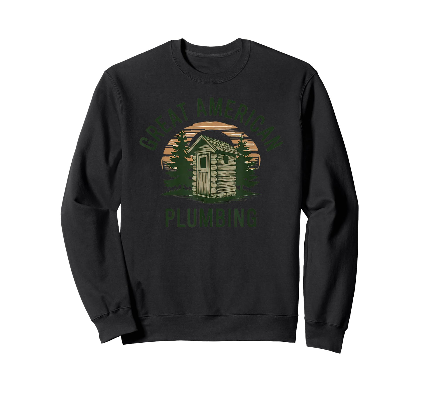 Great American Plumbing Funny Outhouse Tee Country Bathrooms T-Shirt